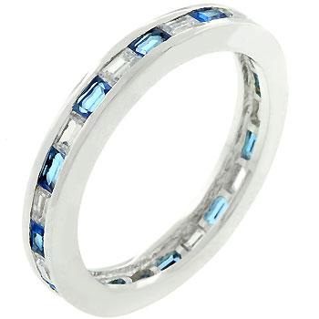 Chela Sapphire Baguette Eternity Stackable Wedding Ring | 2ct – Beloved ...
