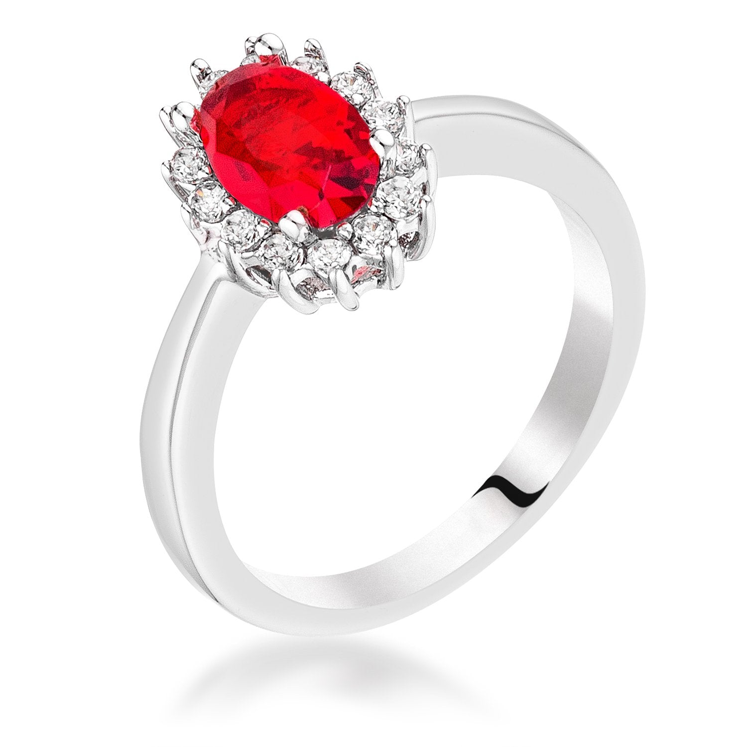 Natural Ruby & CZ Accent Ring | Burton's