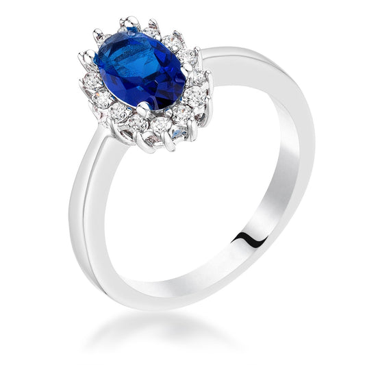 Chesna Oval Sapphire Halo Ring | 2ct