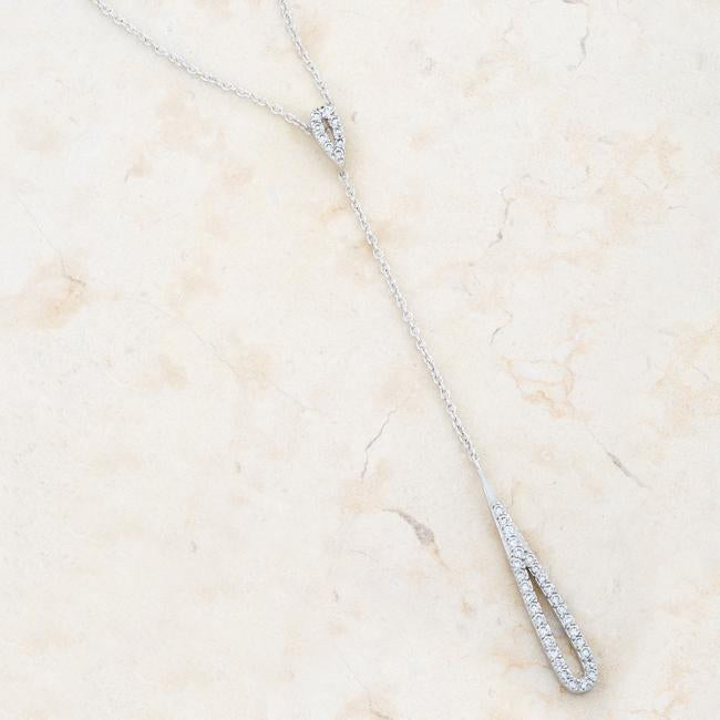 Chrisette CZ Lariat Necklace