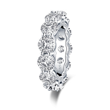 Christian 6mm Round CZ Eternity Ring | 10.75ct | 925 Sterling Silver