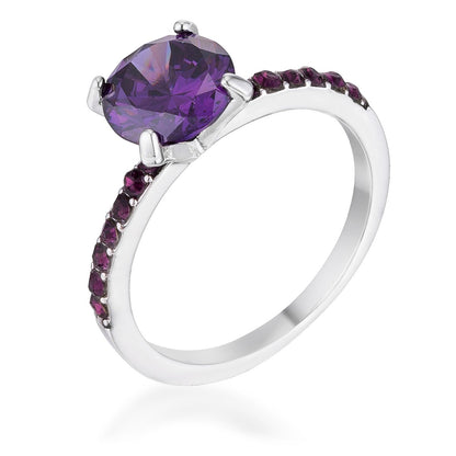 Cicelia Amethyst CZ Silver Cocktail Ring | 2.3ct