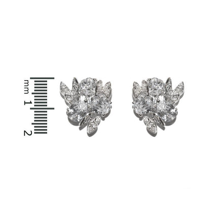 Cilla Vintage CZ Cluster Stud Earrings