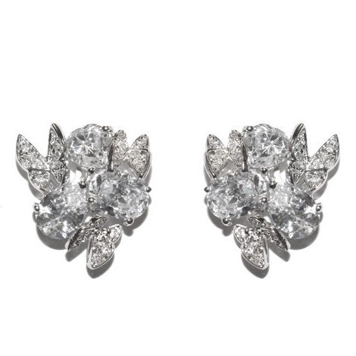 Cilla Vintage CZ Cluster Stud Earrings