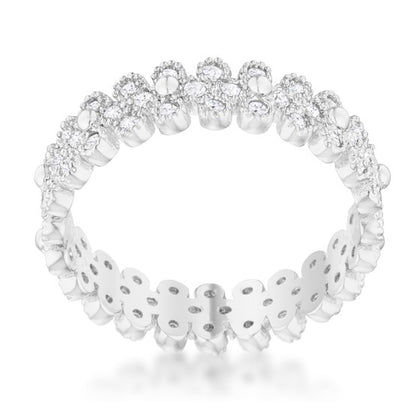 Clara Bohemian CZ Silver Eternity Ring | 1ct