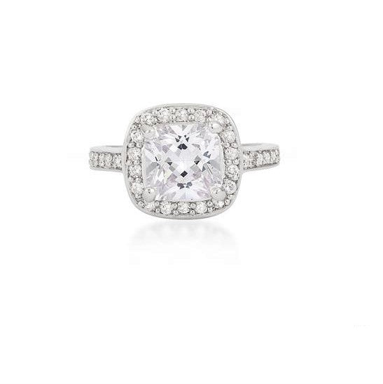 Clarissa 4.1ct Cushion Halo Engagement Ring | 5ct