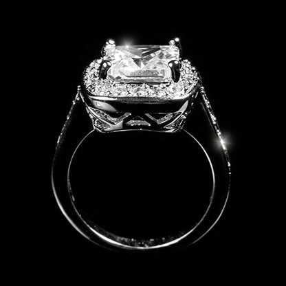 Clarissa 4.1ct Cushion Halo Engagement Ring | 5ct