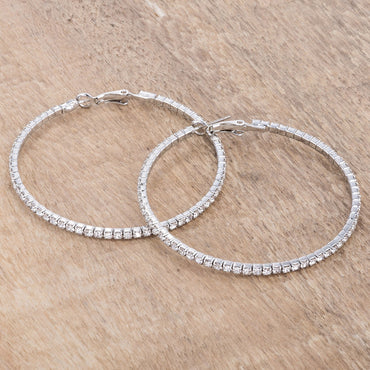 Clyotilde Chain Eternity Hoop Earrings | 3.8ct