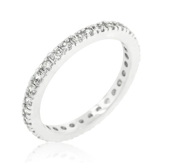 Darla Delicate CZ Eternity Stackable Ring | 1ct