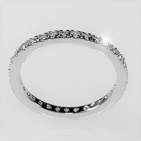 Darla Delicate CZ Eternity Stackable Ring | 1ct