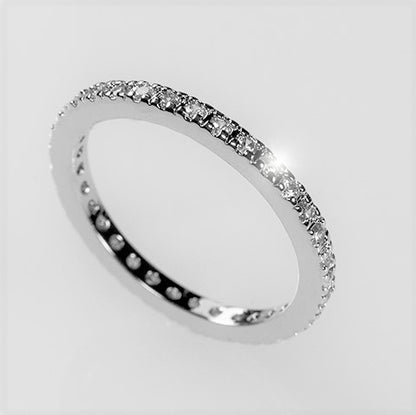 Darla Delicate CZ Eternity Stackable Ring | 1ct