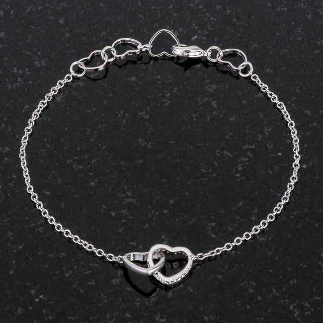 Deissy Interlocked Hearts Bracelet | 7in