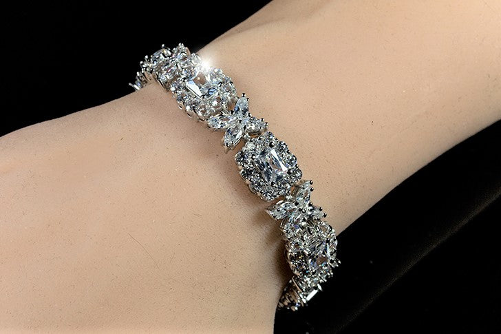 Demetria Radiant Marquise Statement Bracelet - 7in | 60ct