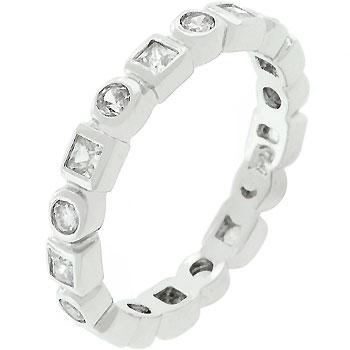 Donata CZ Bezel Eternity Band Ring  | 1ct