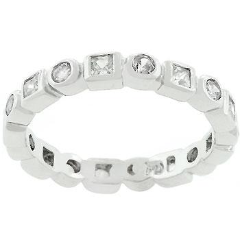 Donata CZ Bezel Eternity Band Ring  | 1ct