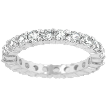 Elizabeth Clear Eternity Stackable Ring | 4ct