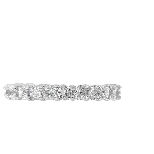 Elizabeth Round CZ Eternity Silver Ring | 4ct | Sterling Silver