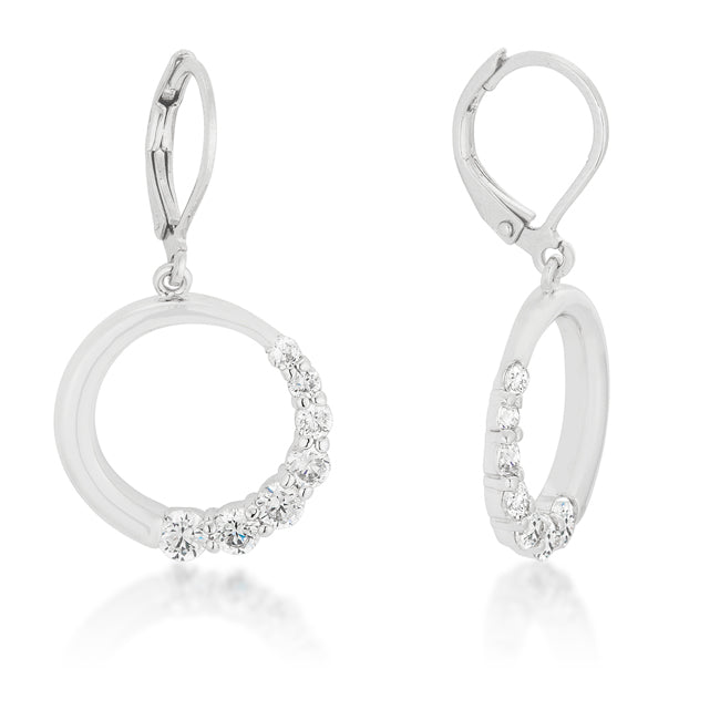 Elisa Graduated CZ Circle Earrings | 1ct