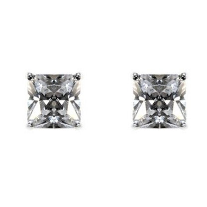 Etta Princess Cut Stud Earrings – 6mm | 1.25ct