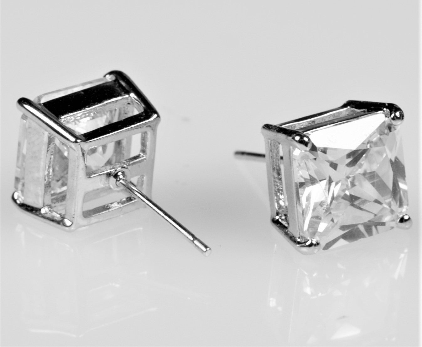 Etta Princess Cut Stud Earrings – 6mm | 1.25ct