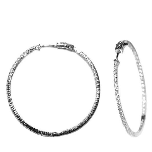 Floy CZ Inside Out Hoop Earrings | 53mm