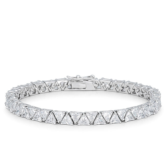 Freya Trillion Cut Tennis Bracelet - 7in | 28ct