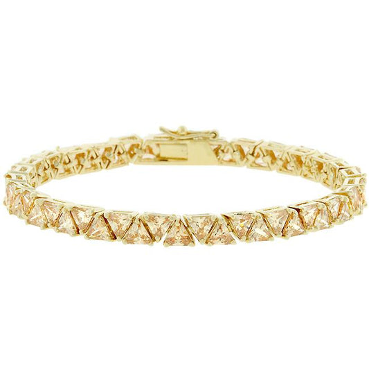 Freya Champagne Trillion Tennis Bracelet - 7in | 28ct