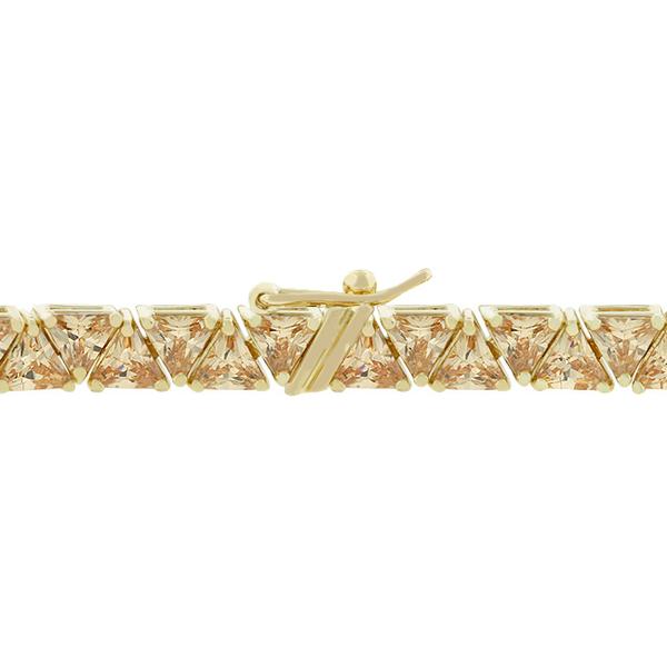 Freya Champagne Trillion Tennis Bracelet - 7in | 28ct