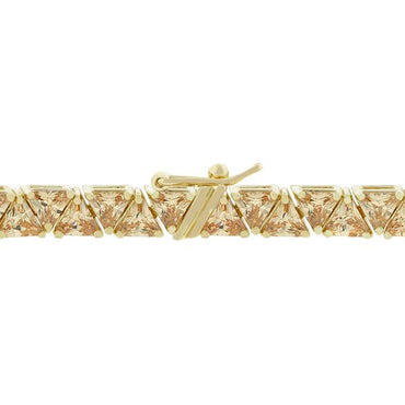 Freya Champagne Trillion Tennis Bracelet - 7in | 28ct