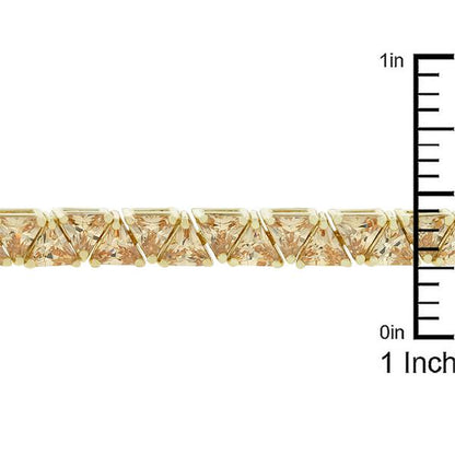 Freya Champagne Trillion Tennis Bracelet - 7in | 28ct