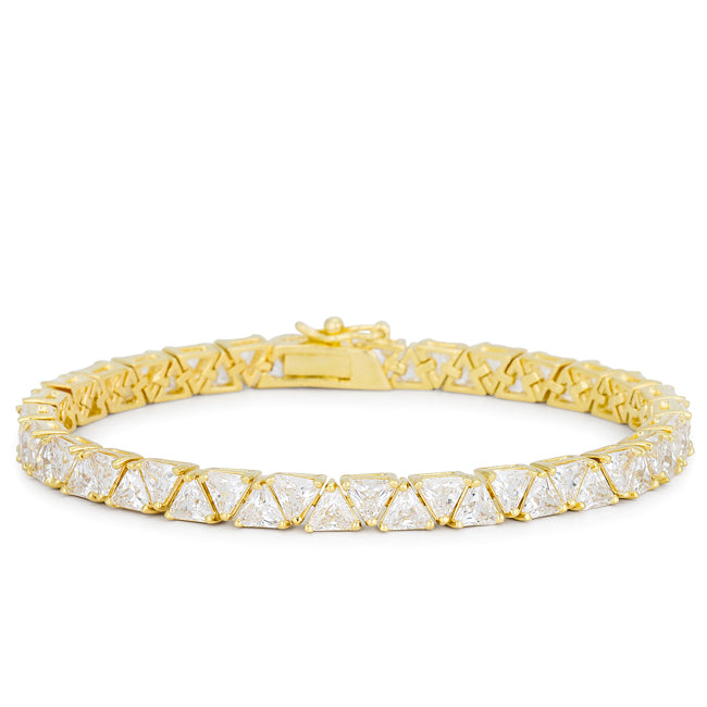 Freya Trillion 18k Gold Tennis Bracelet - 7in | 28ct