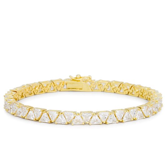 Freya Trillion 18k Gold Tennis Bracelet - 7in | 28ct