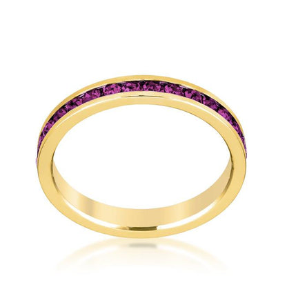 Gail Garnet Red Eternity Stackable Ring | 1ct | 18k Gold