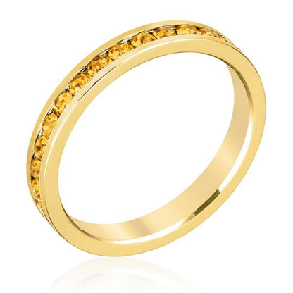 Gail Canary Yellow Eternity Stackable Ring | 1ct | 18k Gold