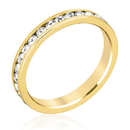 Gail Clear Round Eternity Stackable Wedding Ring | 1ct | 18k Gold