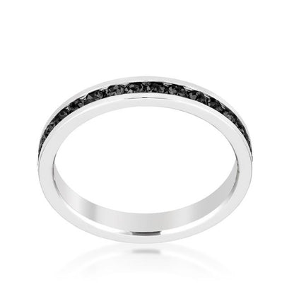 Gail Black Eternity Stackable Stackable Ring | 1ct