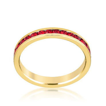 Gail Ruby Red Eternity Stackable Ring | 1ct | 18k Gold