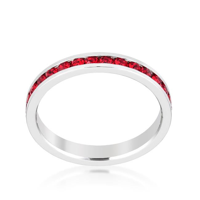 Gail Ruby Red Eternity Stackable Ring | 1ct