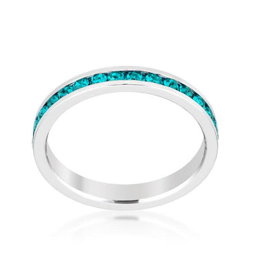 Gail Turquoise Green Eternity Stackable Wedding Ring | 1ct