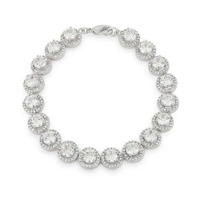 Galina Round Halo Statement Bracelet - 7in