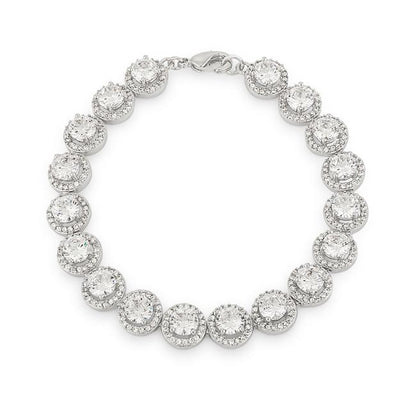 Galina Round Halo Statement Bracelet - 7in