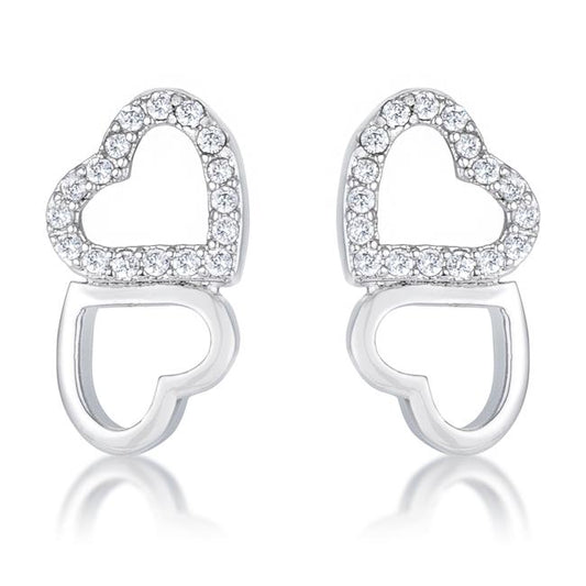 Blair Melded Hearts CZ Stud Earrings