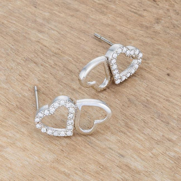 Blair Melded Hearts CZ Stud Earrings