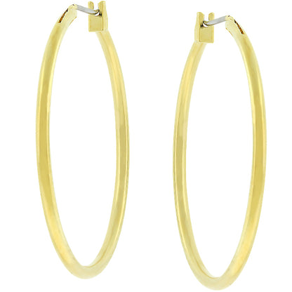 Glem Medium Silver Hoop Earrings | 38mm