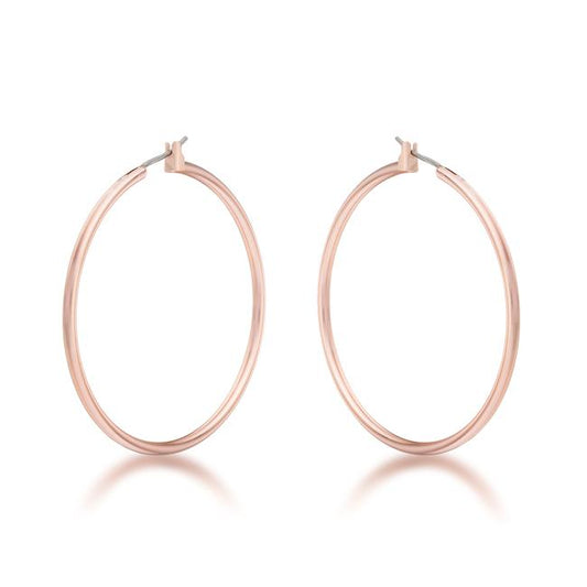 Glem Large Rose Gold Hoop Earrings | 45mm