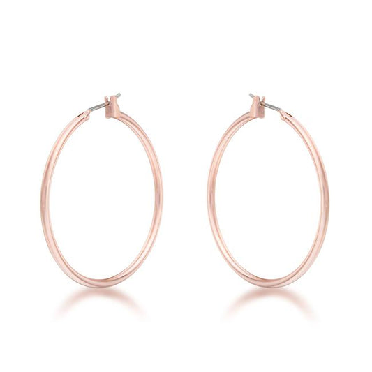 Glem Medium Rose Gold Hoop Earrings | 38mm