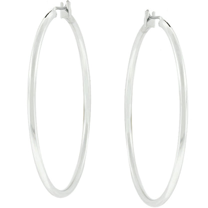 Glem Large Silver Hoop Earrings | 45mm