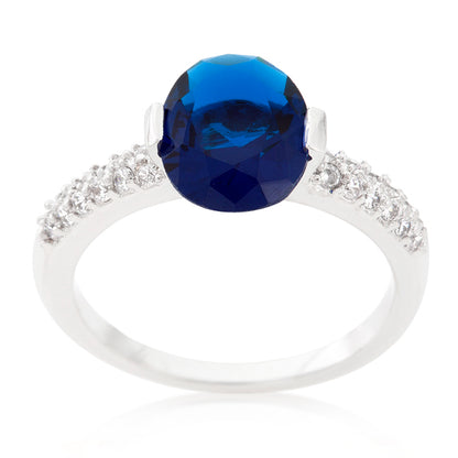 Harla 1.8(ct) Sapphire Blue Oval Solitaire Engagement Ring | 2.2ct