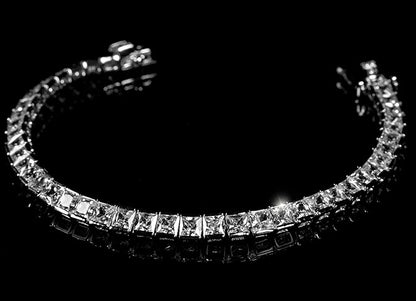 Hazel Princess CZ Tennis Bracelet – 7.25in | 19ct