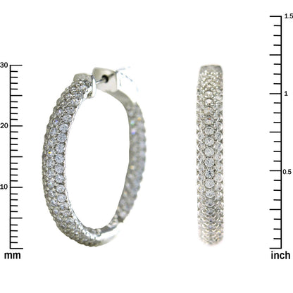 Heija CZ Inside Out Hoop Earrings | 30mm